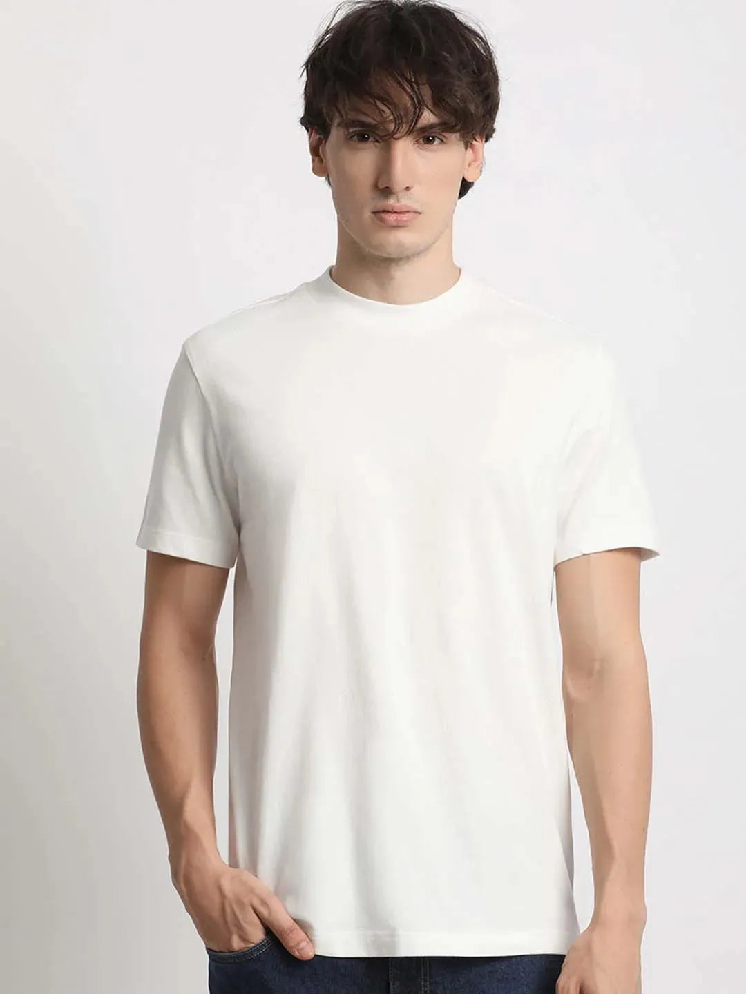Bold Paint-Stroke Co-ord – Korean Fit Shirt & Solid Blue Pants