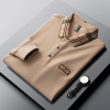 Luxury Embroidered Men's Long Sleeve Polo Shirt