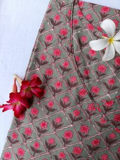 Alternative view of "Gulshan" hand block printed cotton Kurta - Big Size