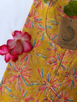Alternative view of "Jashn" Mustard cotton Kurta