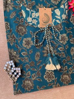 Alternative view of "Sunaina" Hand Block Printed Laced Cotton kurta - Big Size
