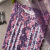 "Aina" Purple Laced Cotton Kurta with Kota Doriya Dupatta