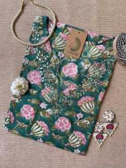 "Janya" Hand Work Cotton kurta