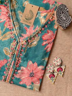 Alternative view of "Marina" Hand Work Cotton kurta