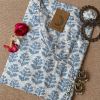 "Cloud" Hand block printed Angrakha Cotton Kurta