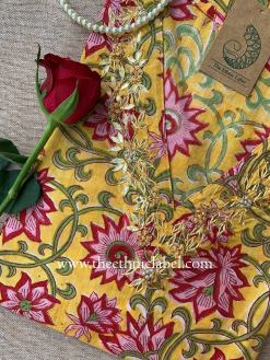 Alternative view of "Surajmukhi" Hand Work Embellished Cotton kurta