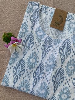 Alternative view of "Silver Spring" Hand Block Printed Cotton Kurta