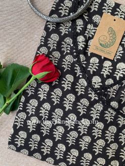 Alternative view of "Megha" Angrakha Laced Cotton kurta