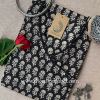 "Megha" Angrakha Laced Cotton kurta