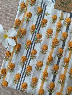 Alternative view of "Sunflower" Embroidered Cotton Kurta - XXL