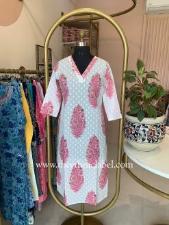 Alternative view of "Saroj" Pink Boota Cotton kurta