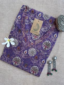Moira Hand Block Printed Cotton kurta - Big Size