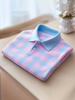 Balltoy Men’s Classic Business Logo Button Short Sleeve Shirt