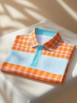 Balltoy Men’s Classic Business Logo Button Short Sleeve Shirt