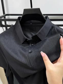 Alternative view of new trend lapel T-shirt comfortable and cool