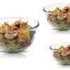 SignoraWare Mixing Bowl Borosilicate Glass, Set of 3, (500ml+1000ml+1500ml), Clear