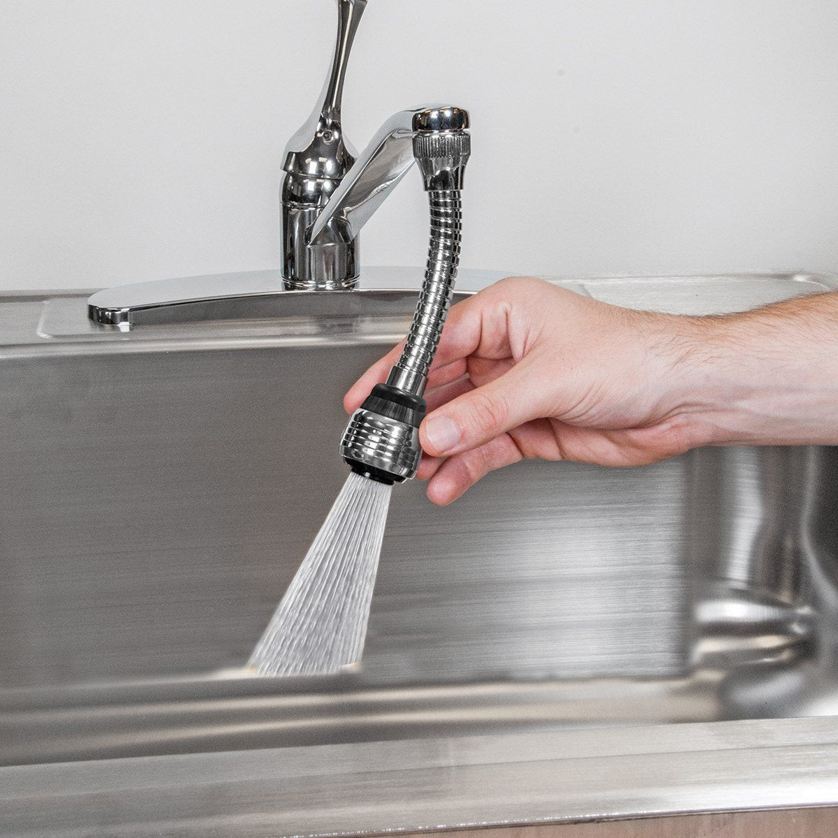 Egab Flexible Faucet Sprayer (6 inch, Silver)