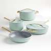 Caraway Home Silt Green 7-Piece Non-Stick Ceramic Cookware Set