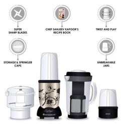 Alternative view of Nutri-Blend Complete Kitchen Machine (Champagne) And Granite Aluminium Nonstick Cookware Set