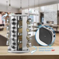 Alternative view of TRAY Spice Rack,16-Jar Revolving Countertop Spice Tower